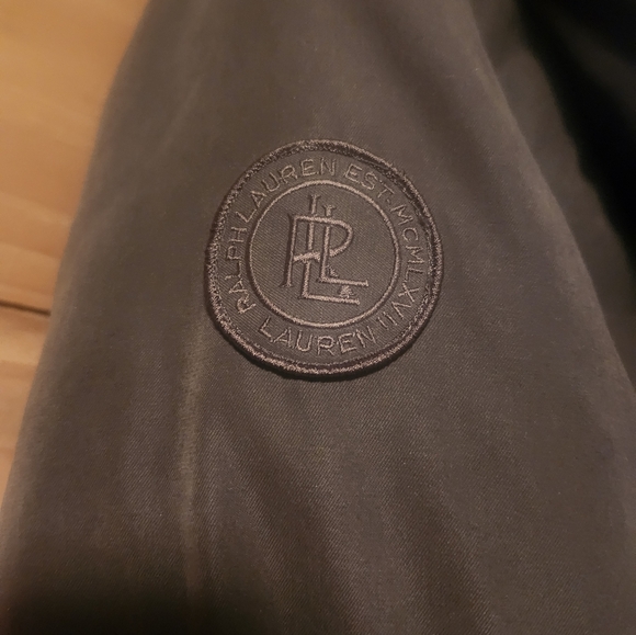 Lauren Ralph Lauren Olive Green Utility Jacket with Faux Fur Hood Size Small - Picture 5 of 5